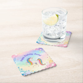 Buntes Fantasy Einhorn Untersetzer