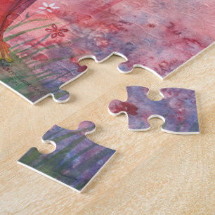 Buntes Feen-Puzzle mit Blechdose Puzzle