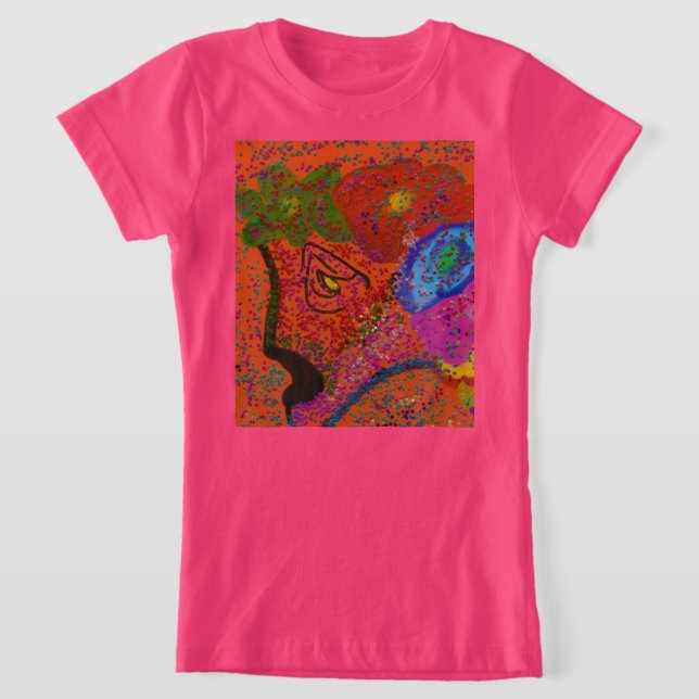 Buntes Fischmuster  T-Shirt (Ablage )