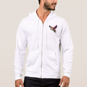Buntes Fliegender Adler Regenbogen-Logo Sportgesch Hoodie