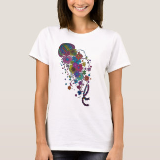 Buntes Floral Quallen Mandala Classic T-Shirt