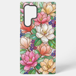 Buntes florales Buntglas-Handyhülle Samsung Galaxy Hülle