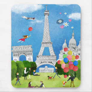 Buntes Frankreich Mousepad