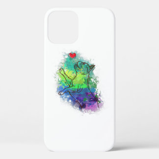 Buntes Französische-Bulldogge-Geschenk für Frenchi Case-Mate iPhone Hülle