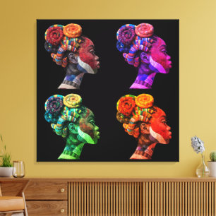 Buntes Frauen-Leinwandbild Leinwanddruck