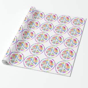 Buntes Friedenssymbol Geschenkpapier