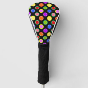 Buntes Fruchtbonbon Überdimensionale Polka-Punkte Golf Headcover