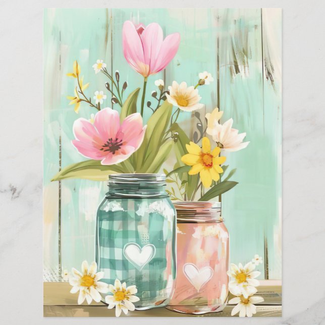 buntes Frühlingsblütenpapier (Vorderseite)