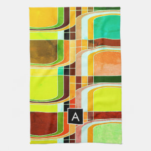 Buntes Funky Retro-Inspiriert Handtuch