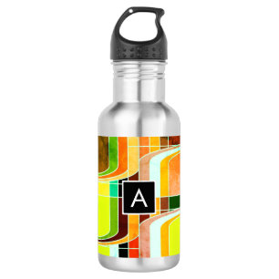 Buntes Funky Retro-Inspiriert Trinkflasche