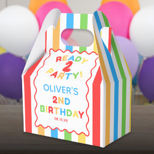 Buntes Geburtstagsfest Ready Two Party zum 2. Gebu Geschenkschachtel