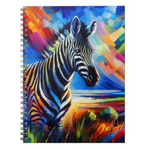 Buntes Geist Zebra Notizbuch Notizblock