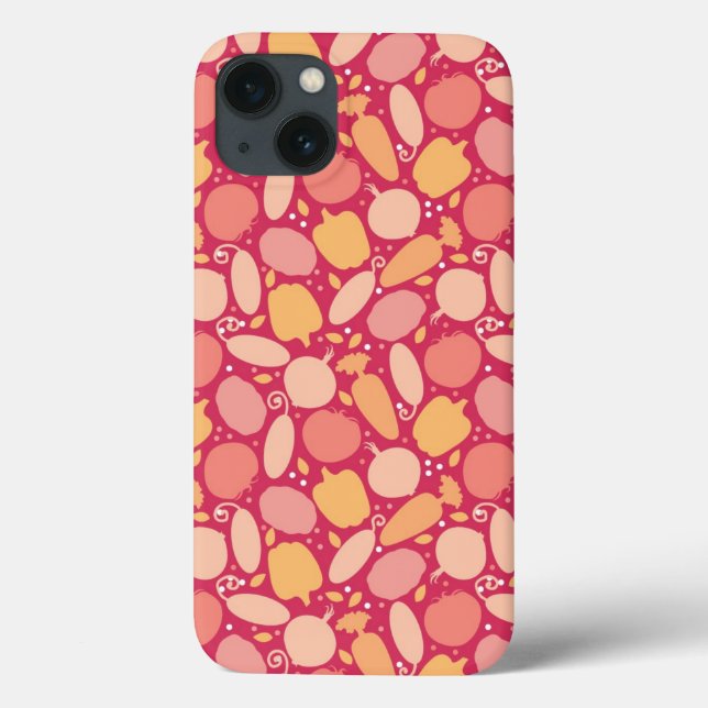 Buntes Gemüsemuster Case-Mate iPhone Hülle (Rückseite)