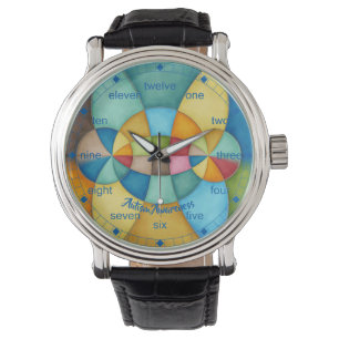 Buntes geometrisches abstraktes armbanduhr