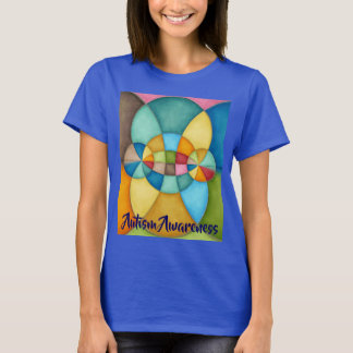 Buntes geometrisches abstraktes T-Shirt