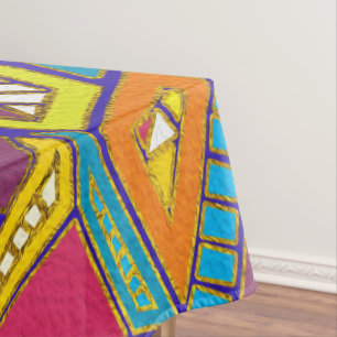 Buntes geometrisches afrikanisches Stammes- Muster Tischdecke