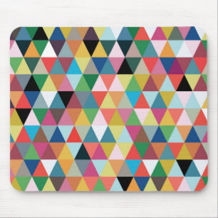 Buntes geometrisches Dreieck gemustertes Mousepad