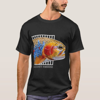 Buntes Geschenk zum Bachforellenfischen T-Shirt