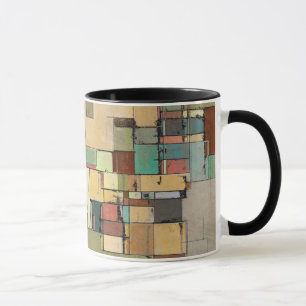 Buntes Gitter-abstrakte Kunst-Wecker-Tasse Tasse