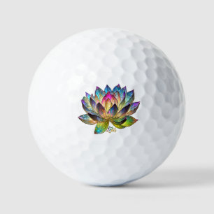 Buntes Glas-Lotusblume Golfball