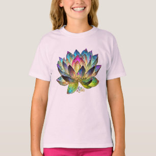 Buntes Glas-Lotusblume T-Shirt