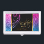 Buntes Glitzer-Mädchen mit Schwarzem und Gold Visitenkarten Etui<br><div class="desc">Berufliche Geschäfts-Kartenhalter in einem bunten Glitzer-Mädchen mit Schwarz- und Goldentwurf drucken mit DIY Text. 100% kundengerecht. Bereiten Sie vor, um die Kästen auszufüllen oder BESONDERS ANFERTIGEN ES Knopf zur Änderung, Bewegung, Löschung an zu klicken oder irgendwelche des Textes oder der Grafiken zu addieren. Gemacht mit hohen Entschließungsvektorgraphiken für einen beruflichen...</div>