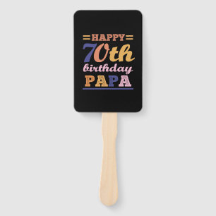 Buntes Glück 70. Geburtstag Papa Sprichwort Zitat Fächer