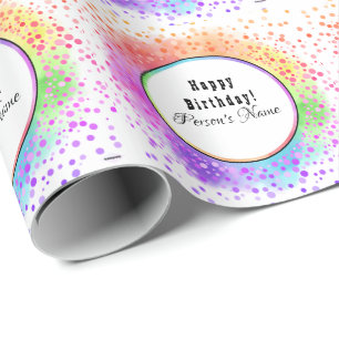 Buntes Glück Geburtstagsgeschenk Wrap - HAMbyWG Geschenkpapier
