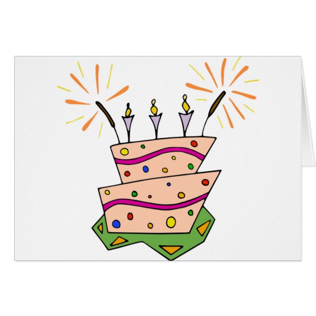 Buntes Glück zum Geburtstag (Vorderseite (Horizontal))