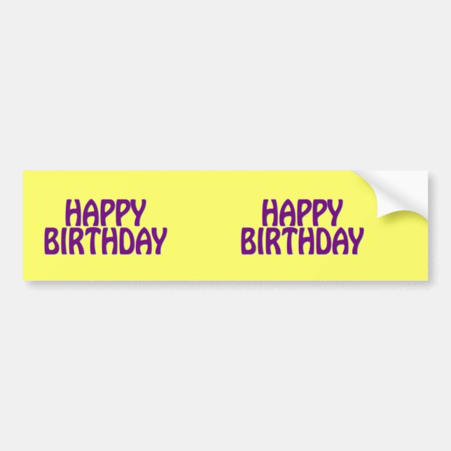 Buntes Glück zum Geburtstag Autoaufkleber (Vorne)
