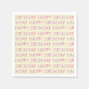Buntes Glück zum Geburtstag Party Napkins Serviette