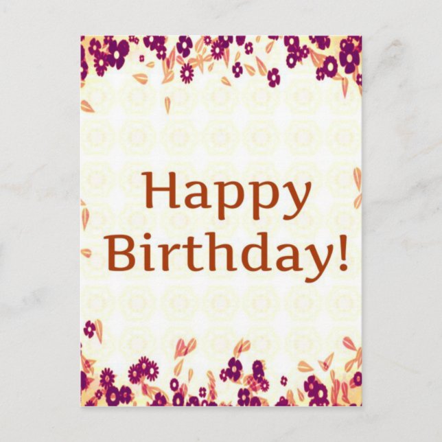 Buntes Glück zum Geburtstag Postkarte (Vorderseite)
