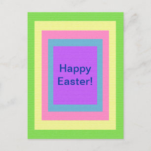 Buntes glückliches Ostern Feiertagspostkarte