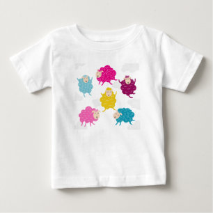 Buntes glückliches Schaf-Kinder-T-Shirt Baby T-shirt