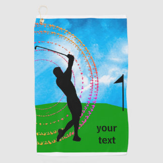 Buntes Golf-Schwingen Golfhandtuch