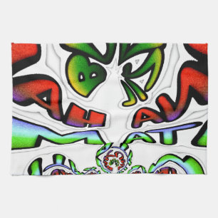 Buntes Hakuna Matata Graffiti-Kunstposter Handtuch