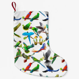 Buntes Haustier plappert WeihnachtsStrumpf nach Kleiner Weihnachtsstrumpf