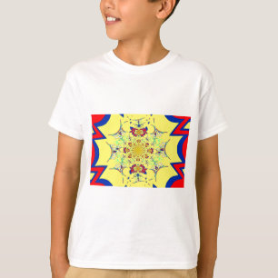 Buntes, helles, florales Damast-Design-Kunstposter T-Shirt