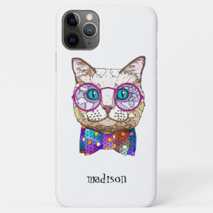 Buntes Hipster-Katze, Personalisiert Case-Mate iPhone Hülle