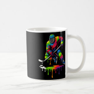 Buntes Hockey-Eiscreme-Tropf-Spieler Kaffeetasse