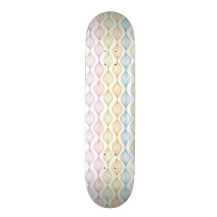 Buntes horizontales ogee Muster Skateboard