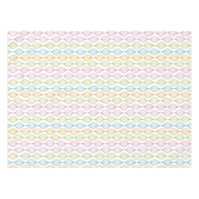 Buntes horizontales ogee Muster Tischdecke (Vorderseite (Horizontal))