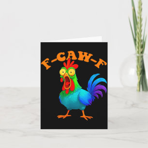 Buntes Huhn Lustiges F-caw-f Huhn Fcawf Karte