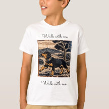 Buntes Hund-Kinder-T-Shirt – Lustiges Welpen-Grafi