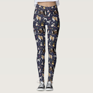 Buntes Hundemuster Leggings