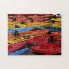 Buntes Kajak-Puzzlespiel Puzzle