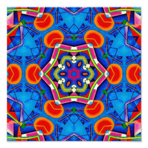 Buntes Kaleidoskop in Ölmalerei Fotodruck