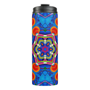 Buntes Kaleidoskop in Ölmalerei Thermosbecher