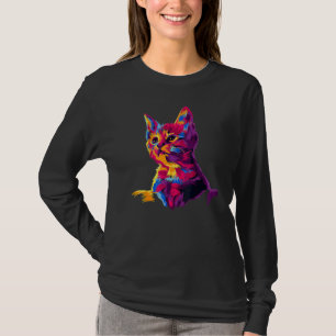 Buntes Kätzchen Für Katze Katzenvater Katzenmutt T-Shirt