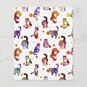Buntes Katzen-Scrapbook-Papier